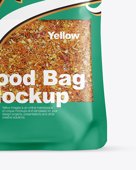 Food Bag With Seasoning Mockup