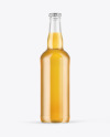 Clear Glass Lager Beer Bottle Mockup