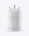 Glossy LP Gas Cylinder Mockup - Front View