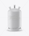 Matte LP Gas Cylinder Mockup - Front View