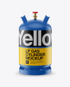 Matte LP Gas Cylinder Mockup - Front View