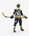 Men’s Full Ice Hockey Kit with Stick mockup (Hero Shot)