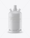Matte LP Gas Cylinder with Cap Mockup - Front View