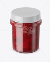 Glass Cherry Jam Jar Mockup (High-Angle Shot)