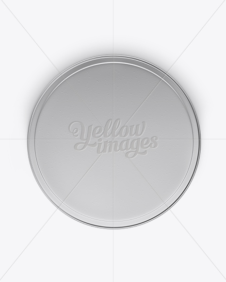 Matte Metallic Cosmetic Jar Mockup - Top View