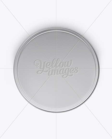 Matte Metallic Cosmetic Jar Mockup - Top View