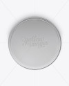 Matte Metallic Cosmetic Jar Mockup - Top View