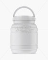 Matte Plastic Jar With Handle Mockup