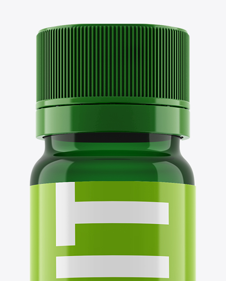 Green Sport Nutrition Bottle Mockup - Eye-Level Shot