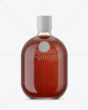 Clear Glass Bottle With Cognac Mockup