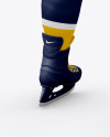 Men’s Full Ice Hockey Kit with Stick mockup (Hero Back Shot)