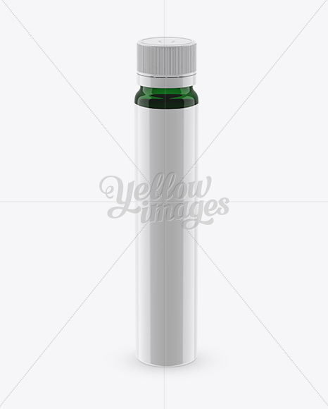 Green Sport Nutrition Bottle Mockup - Front View (High-Angle Shot)