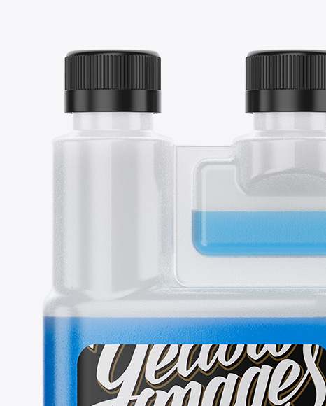 Plastic Dosing Bottle with Liquid Mockup - Front View - Free Download