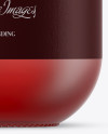 Frosted Glass Bottle With Pink Liquor Mockup