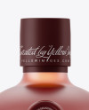 Frosted Glass Bottle With Pink Liquor Mockup