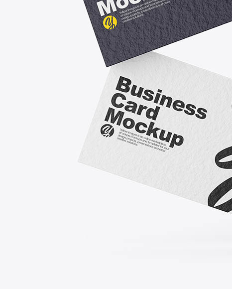 Two Textured Business Cards Mockup