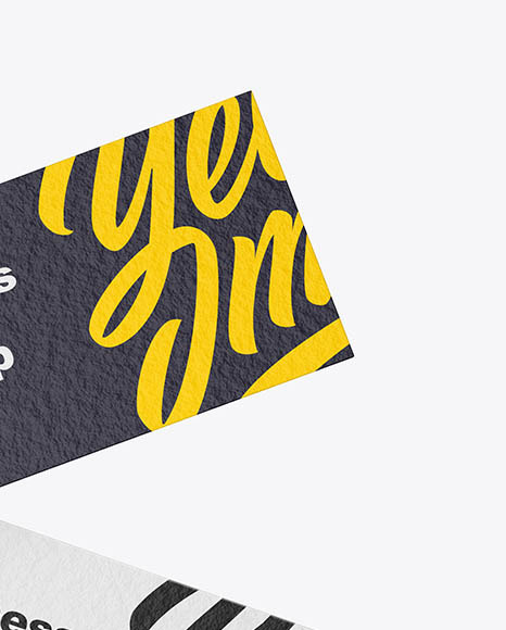 Two Textured Business Cards Mockup