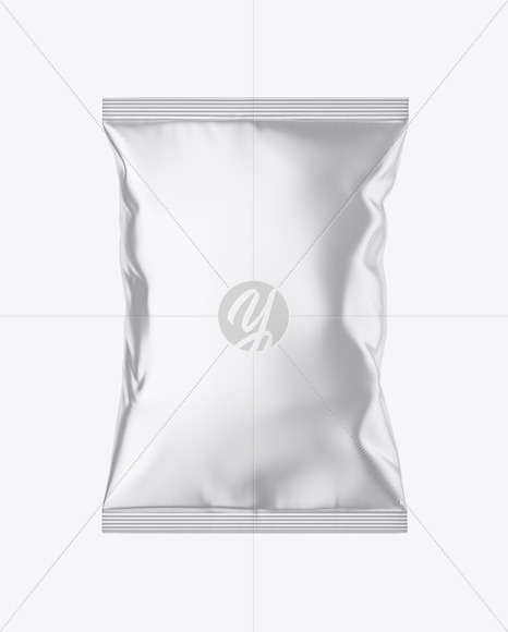 Metallic Snack Package Mockup - Front View