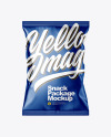 Metallic Snack Package Mockup - Front View