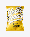 Metallic Snack Package Mockup - Front View