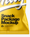 Metallic Snack Package Mockup - Front View