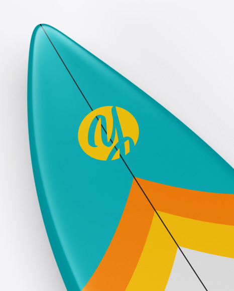 Squash Tail Surfboard Mockup