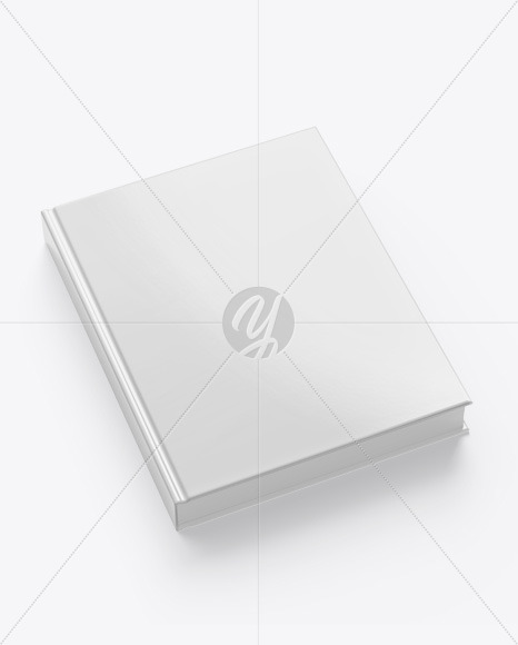 Hardcover Book w/ Glossy Cover Mockup