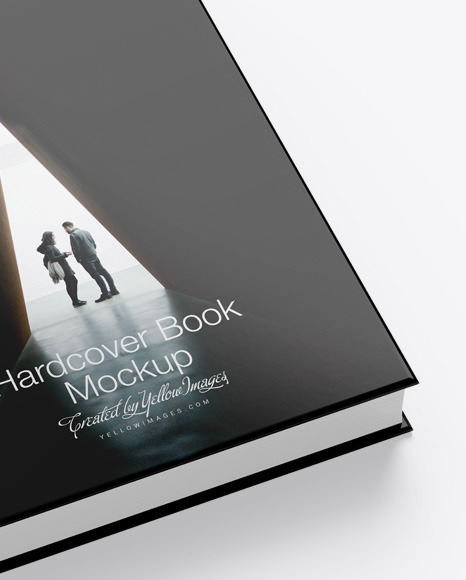 Hardcover Book w/ Glossy Cover Mockup