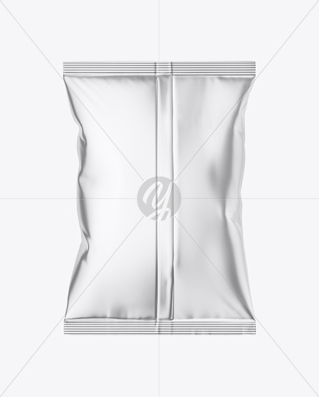 Metallic Snack Package Mockup - Back View