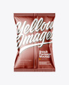 Metallic Snack Package Mockup - Back View