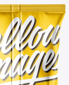 Metallic Snack Package Mockup - Back View