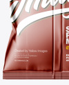 Metallic Snack Package Mockup - Back View