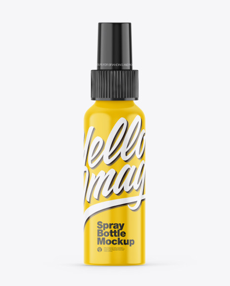 Glossy Spray Bottle Mockup