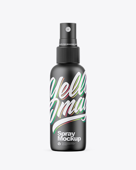 Matte Spray Bottle Mockup