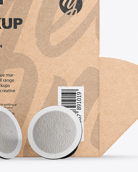 Kraft Box With Coffee Capsules Mockup