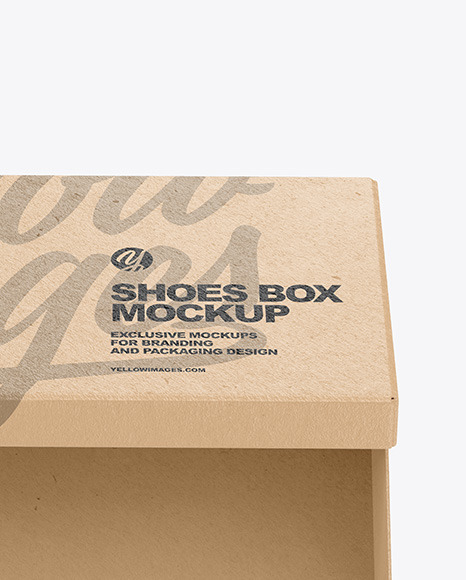 Kraft Shoes Box Mockup