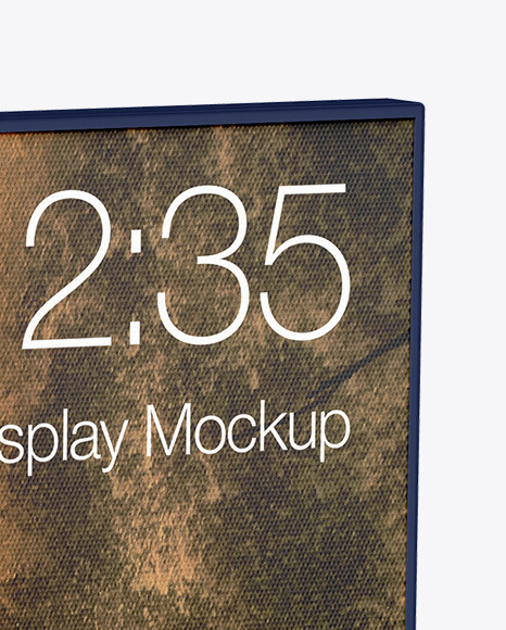 Glossy Multi Display Mockup - Half Side View