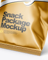 Metallic Snack Package Mockup - Half-Side View