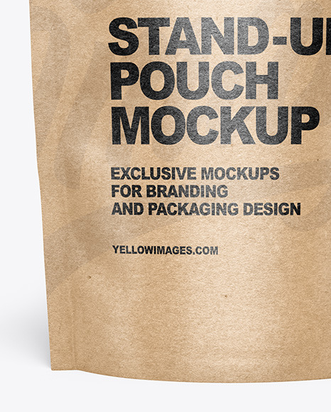 Kraft Paper Stand-up Pouch Mockup