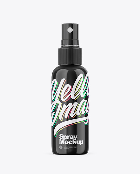 Glossy Spray Bottle Mockup