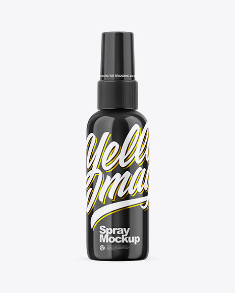 Glossy Spray Bottle Mockup