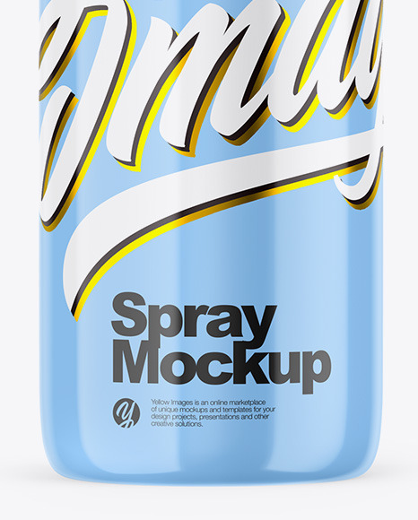 Glossy Spray Bottle Mockup