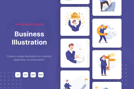 M69_Business Illustrations - Progress charts