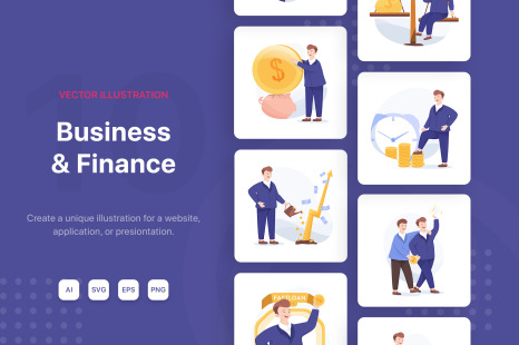 M55_Business Illustration Pack - Invest