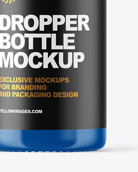 Glossy Dropper Bottle Mockup