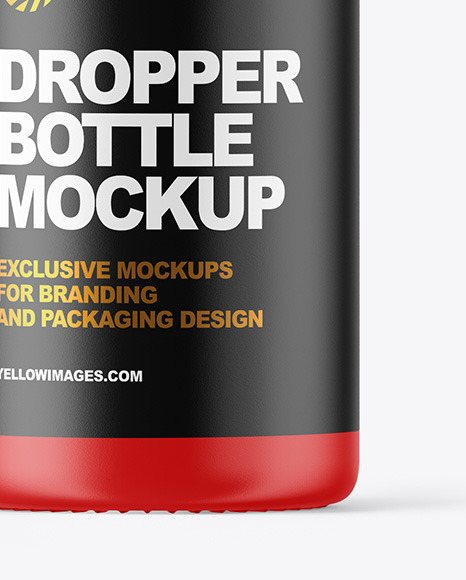 Matte Dropper Bottle Mockup