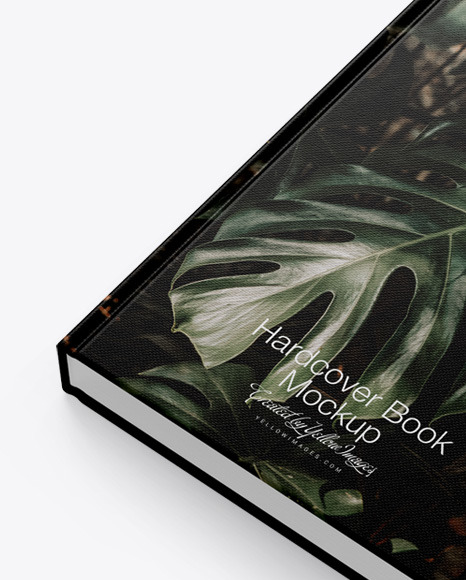 Hardcover Book w/ Fabric Cover Mockup