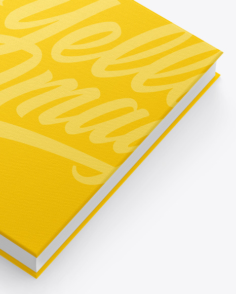 Hardcover Book w/ Fabric Cover Mockup