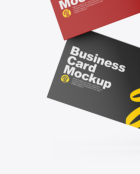 Two Glossy Business Cards Mockup