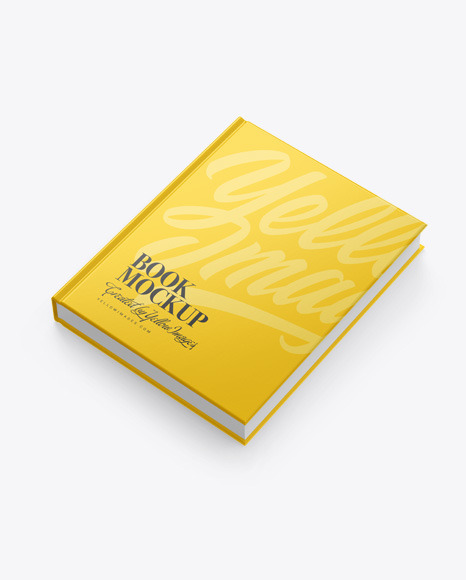 Hardcover Book w/ Matte Cover Mockup